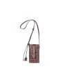 New HENRY BEGUELIN Phone Case Bag Intreccio Rete Maltinto Brown