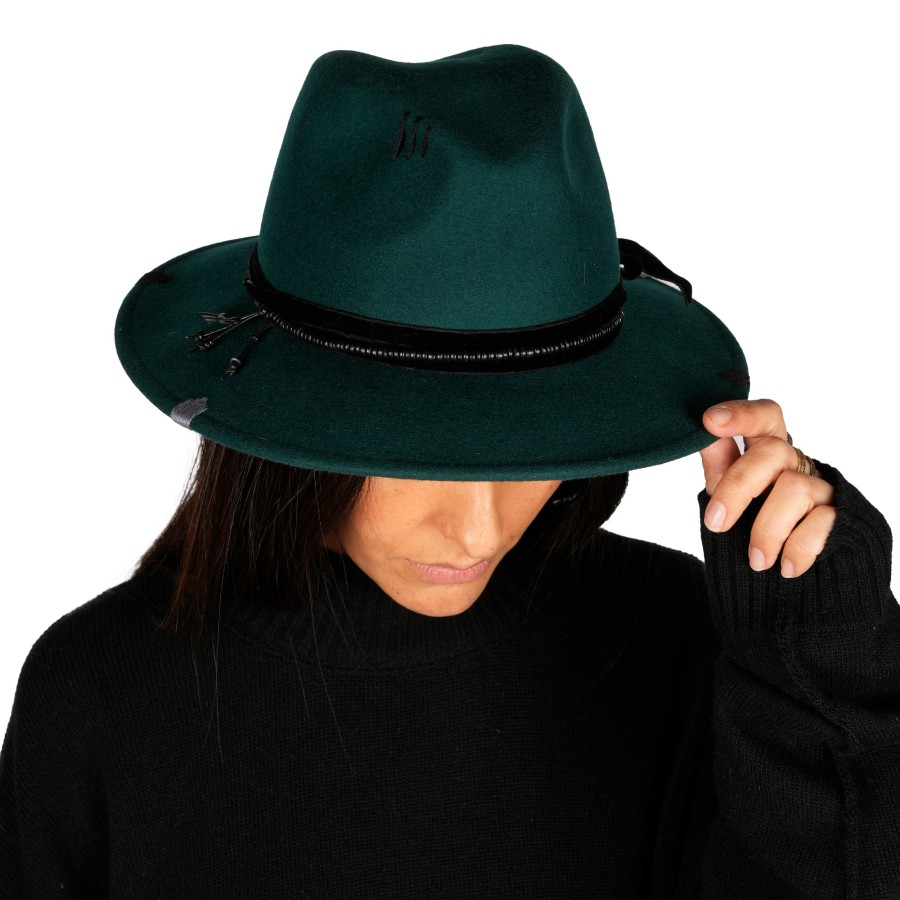 Wholesale HENRY BEGUELIN Velvet Hat Wool Teal