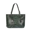 New HENRY BEGUELIN Irina Ricamo Croce Vegetal Wash Forest Green