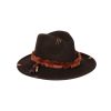 New HENRY BEGUELIN Fur Hat Wool Dark Brown