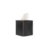 New HENRY BEGUELIN Kleenex Box Square Cuoio Black