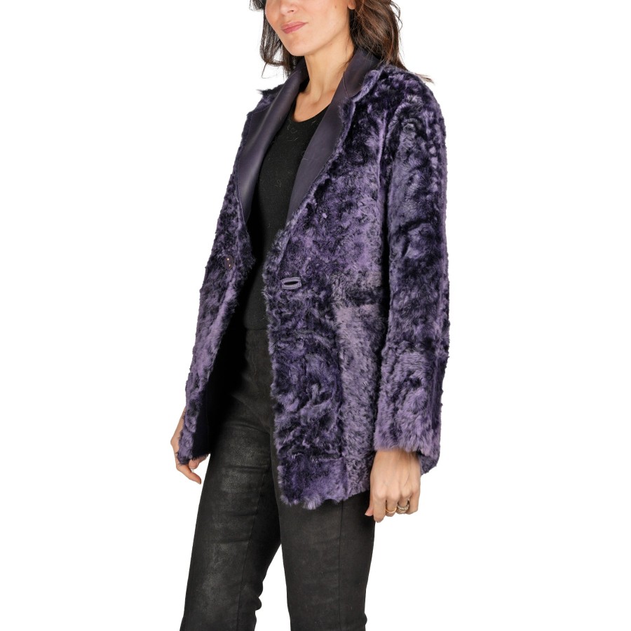 New HENRY BEGUELIN Reversible Blazer Coat Pacaja Purple