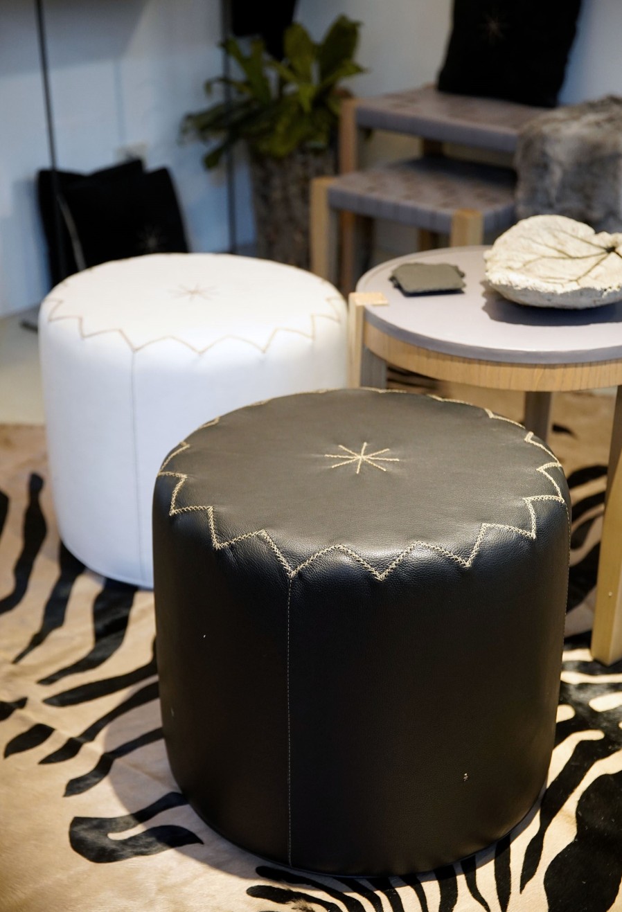 New HENRY BEGUELIN Pouf Dubai L Cervo Brown