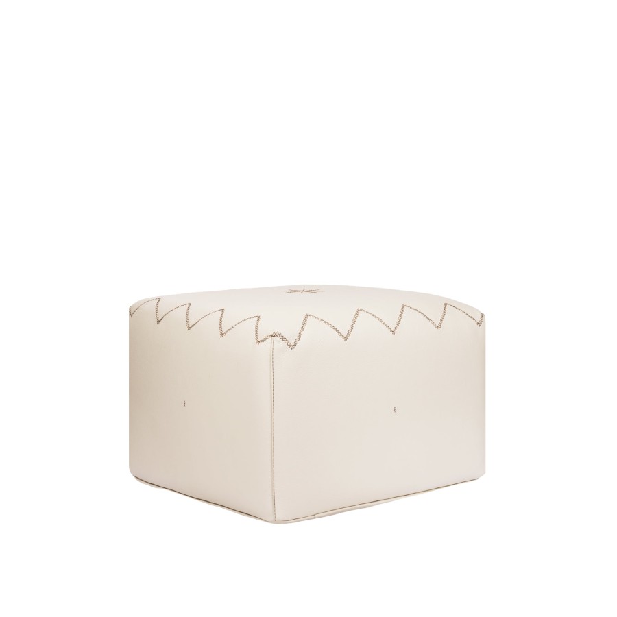 Best HENRY BEGUELIN Pouf New Claudia Muflone Chalk White