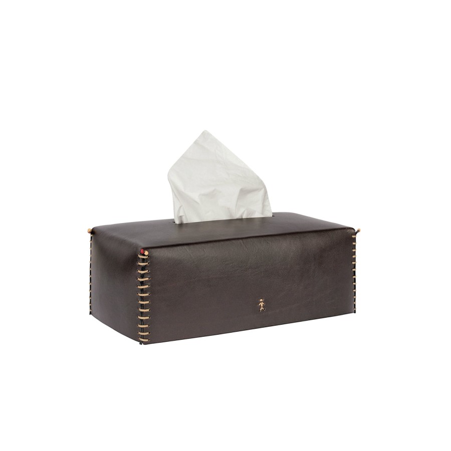 Clearance HENRY BEGUELIN Kleenex Box Cuoio Dark Brown