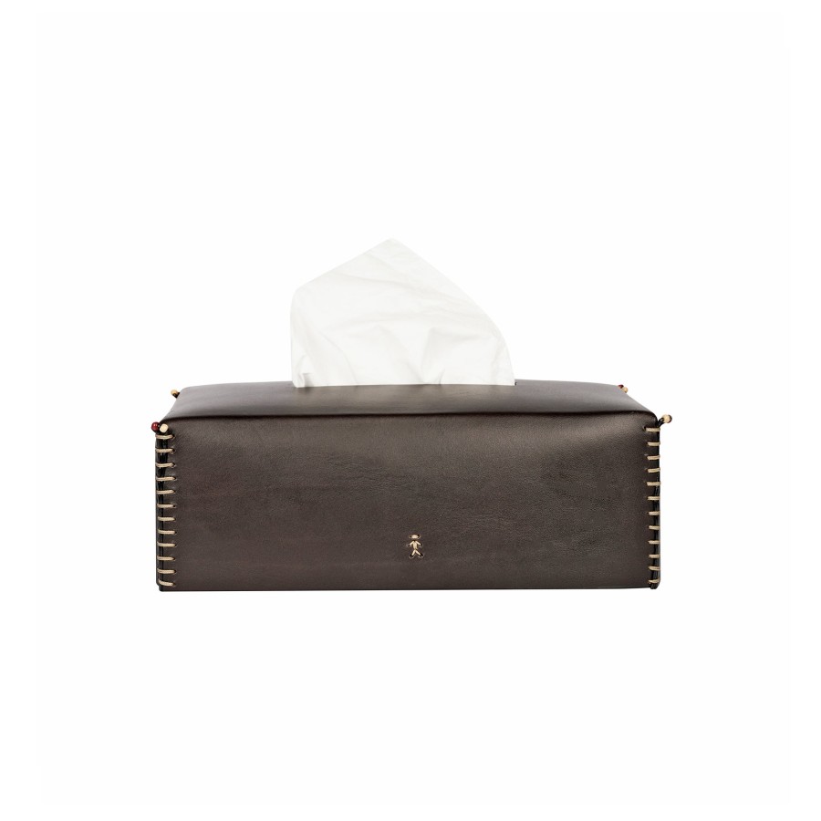 Clearance HENRY BEGUELIN Kleenex Box Cuoio Dark Brown