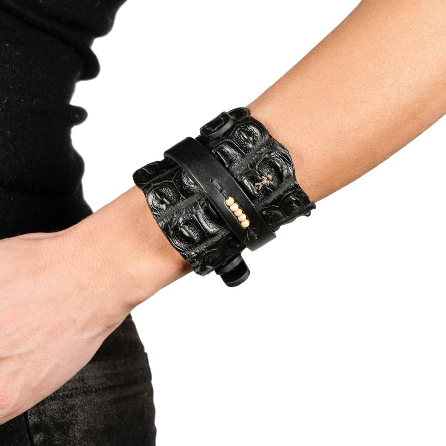 Wholesale HENRY BEGUELIN Bracelet Avatar Crocodile Black