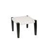 Best HENRY BEGUELIN Square Short Stool Leather White