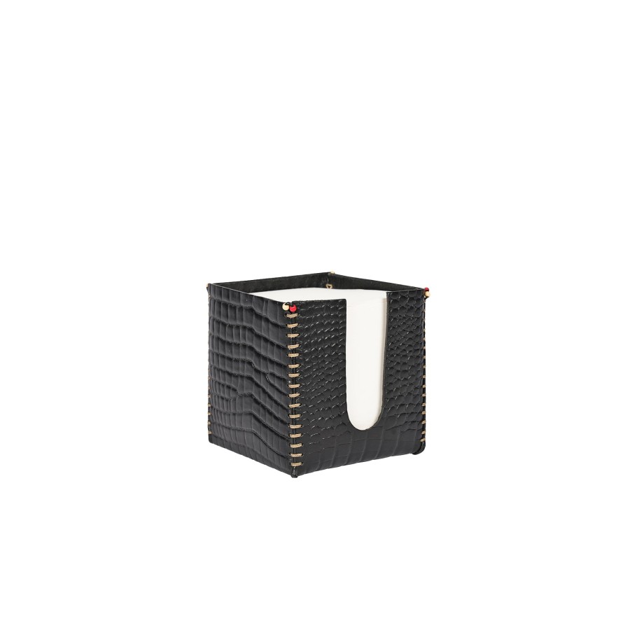 Best HENRY BEGUELIN Post-It Holder Printed Croco Black