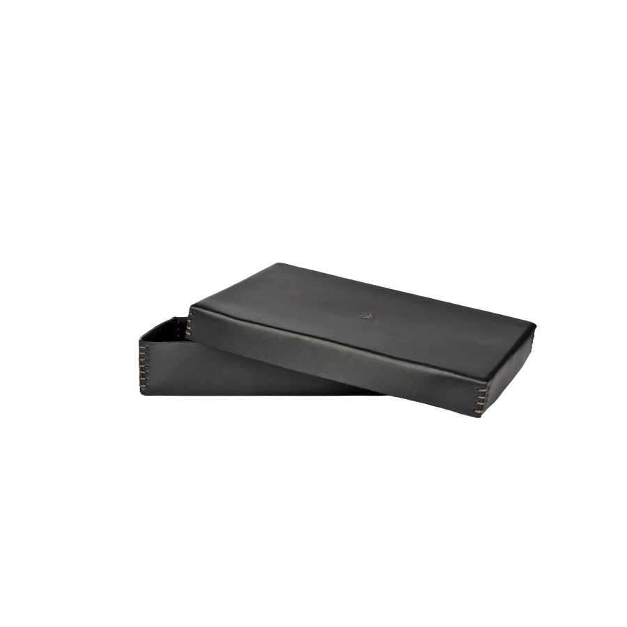 Online HENRY BEGUELIN Rectangular Leather Box Dado Black